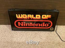 1980's world of Nintendo with seal retail store display lighted sign