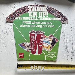 1981 Topps Coke Baseball Promo Store Display Sign. RARE Nolan Ryan 2 Sided