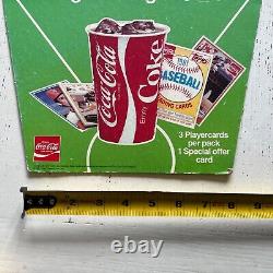 1981 Topps Coke Baseball Promo Store Display Sign. RARE Nolan Ryan 2 Sided