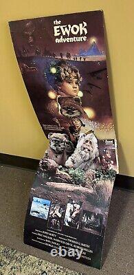 1984 VINTAGE STAR WARS Lucasfilm Ewok Adventure VHS Release Display Standee Rare