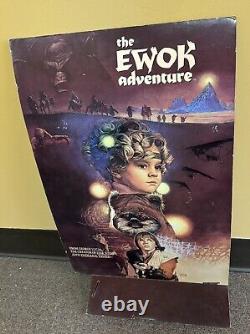 1984 VINTAGE STAR WARS Lucasfilm Ewok Adventure VHS Release Display Standee Rare