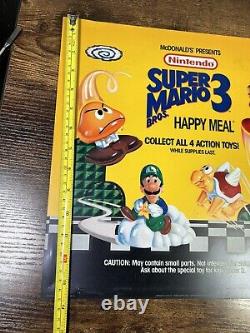 1990 Nintendo RARE Super Mario Bros 3 McDonald's 14 Translite Advertising Sign