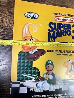 1990 Nintendo RARE Super Mario Bros 3 McDonald's 14 Translite Advertising Sign