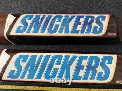 2 Lot Vintage Snickers Candy Bar 3D Plastic Wall Hanging Store Display RARE