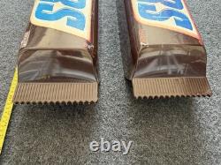 2 Lot Vintage Snickers Candy Bar 3D Plastic Wall Hanging Store Display RARE