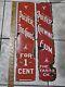 2 Vintage Porcelain Pulver Candy Gum Sign Machine General Store Display Too Choo