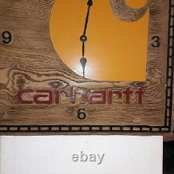 20 x 20 Carhartt STORE DISPLAY Wall Clock. Man cave material