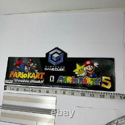 2003 Nintendo Gamecube Kiosk Store Display Sign Mario Party 5 + Mario Kart