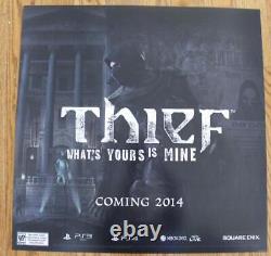 2014 STORE DISPLAY SIGN 24x24 THIEF XBOX360 PS3 PS4 SQUARE ENIX FOR A LIGHT BOX