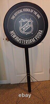 2021 NHL Hockey Puck MIB New Amsterdam Vodka Retail Liquor Store Display Sign