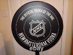 2021 NHL Hockey Puck MIB New Amsterdam Vodka Retail Liquor Store Display Sign