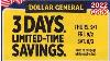 2022 660 Dollar General Couponing 3 Day Sale From Thurs 9 1 Sat 9 3 Must Watch