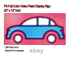 25x 12 Full Color Video P5 HD LED Sign Programmable Scrolling Message Display