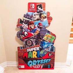 2x 5ft Super Mario Odyssey Store Display Sign Large Authentic Nintendo Switch