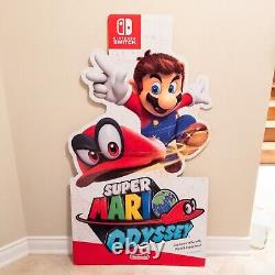 2x 5ft Super Mario Odyssey Store Display Sign Large Authentic Nintendo Switch