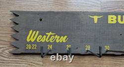 30 x 5.25 Vntg BURTON WESTERN BELTS Wall Mount Wood Apparel Shop Store Display
