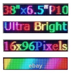 38x 6.5 Full Color Semi Outdoor LED Sign Programmable Scrolling Message Board