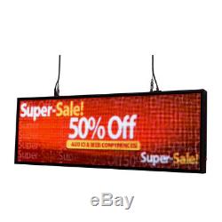 39x14 programmable LED Sign Store Window Display Images Thumb Drive Upload