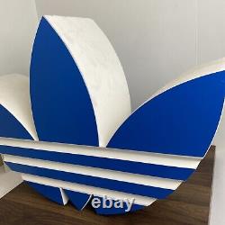 3D adidas Trifoil VTG Blue Logo Advertisement Large Foam 2 Side Store Display