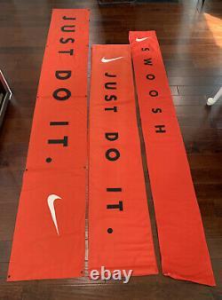 4 Vintage Nike Canvas Logo Banners Just Do It Retail NITF