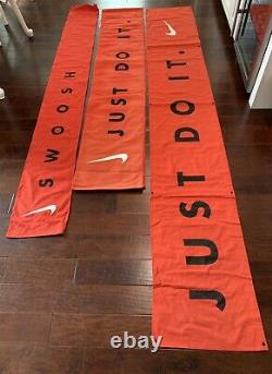 4 Vintage Nike Canvas Logo Banners Just Do It Retail NITF