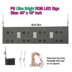 40x10 P8 Full Color Semi Outdoor LED Sign Programmable Scrolling Message Board