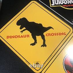 4x Vtg 1993 Jurassic Park Movie Hanging Display Signs Blockbuster Video RARE Set