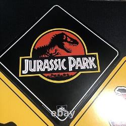 4x Vtg 1993 Jurassic Park Movie Hanging Display Signs Blockbuster Video RARE Set