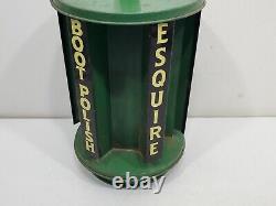50s-60s ESQUIRE BOOT SHOE POLISH Advertising Store Counter Metal DISPLAY Sign
