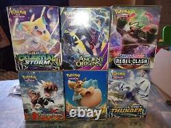 6 Pokémon Dollar Tree Boxes (EMPTY) Team Up Ancient Origins Furious Fist XY Sun