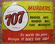 707 MURDERS ROACHES ANTS BEDBUGS MICE FLIES MOQUITOS Store Display Tin Sign