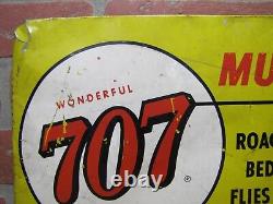 707 MURDERS ROACHES ANTS BEDBUGS MICE FLIES MOQUITOS Store Display Tin Sign