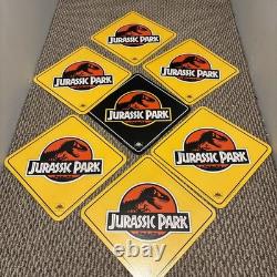 7x Vtg 1993 Jurassic Park Movie Hanging Display Signs Blockbuster Video RARE Set