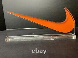 90s/early 2000s Nike acrylic display (Orange Nike Check) X 2