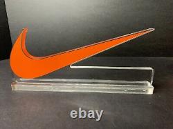 90s/early 2000s Nike acrylic display (Orange Nike Check) X 2