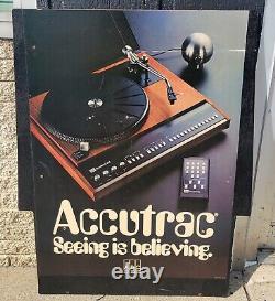 ADC Accutrac Turntable Sign Advertising (Record Store Display) Original Vinyl