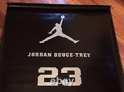 AIR JORDAN Deuce Trey 23 BANNER Rare NIKE Foot Locker CANVAS Display SIGN 63x40