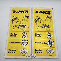 ANCO Laurel & Hardy Hose Tubing Wiper Blades Dealer Display sign metal cardboard