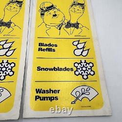 ANCO Laurel & Hardy Hose Tubing Wiper Blades Dealer Display sign metal cardboard