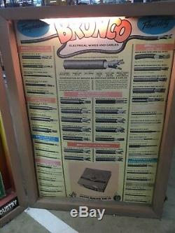 ANTIQUE 1940's BRONCO 66 CERTIFIED WIRES & CABLES ANIMATED ADVERTISING DISPLAY