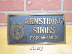 ARMSTRONG SHOES FOR WOMEN Old Store Display Sign TORREY R B WORKS BATH MAINE
