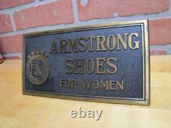 ARMSTRONG SHOES FOR WOMEN Old Store Display Sign TORREY R B WORKS BATH MAINE
