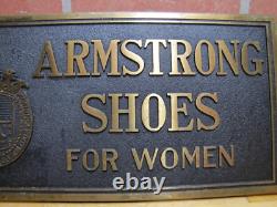 ARMSTRONG SHOES FOR WOMEN Old Store Display Sign TORREY R B WORKS BATH MAINE