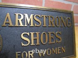 ARMSTRONG SHOES FOR WOMEN Old Store Display Sign TORREY R B WORKS BATH MAINE