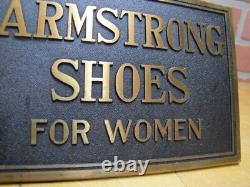 ARMSTRONG SHOES FOR WOMEN Old Store Display Sign TORREY R B WORKS BATH MAINE