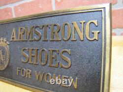ARMSTRONG SHOES FOR WOMEN Old Store Display Sign TORREY R B WORKS BATH MAINE