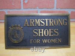 ARMSTRONG SHOES FOR WOMEN Old Store Display Sign TORREY R B WORKS BATH MAINE