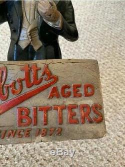 Abotts Aged Bitters Advertising Figure Store Display 1930s Rare Sign
