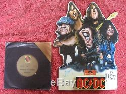 Ac/dc Fully Signed Rare Promotional In-store Stand Up Display