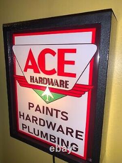 Ace Hardware Store Garage Handyman CarpenterLighted Advertising Sign